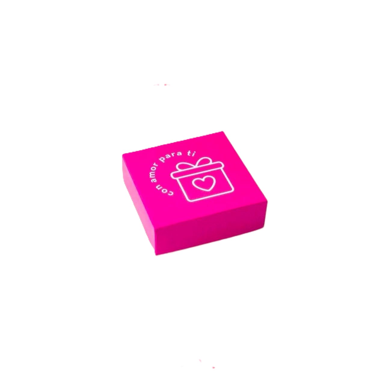 Caja con diseño y frase 12X12X4