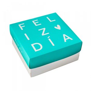 Caja con diseño ¨feliz dia ´ 20X20X10