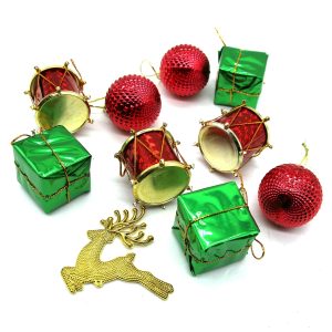 Adorno navideño surtido x10, 4cm en bolsa