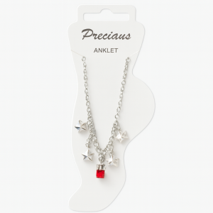 Tobillera fantasia  con strass y estrellas varios colores