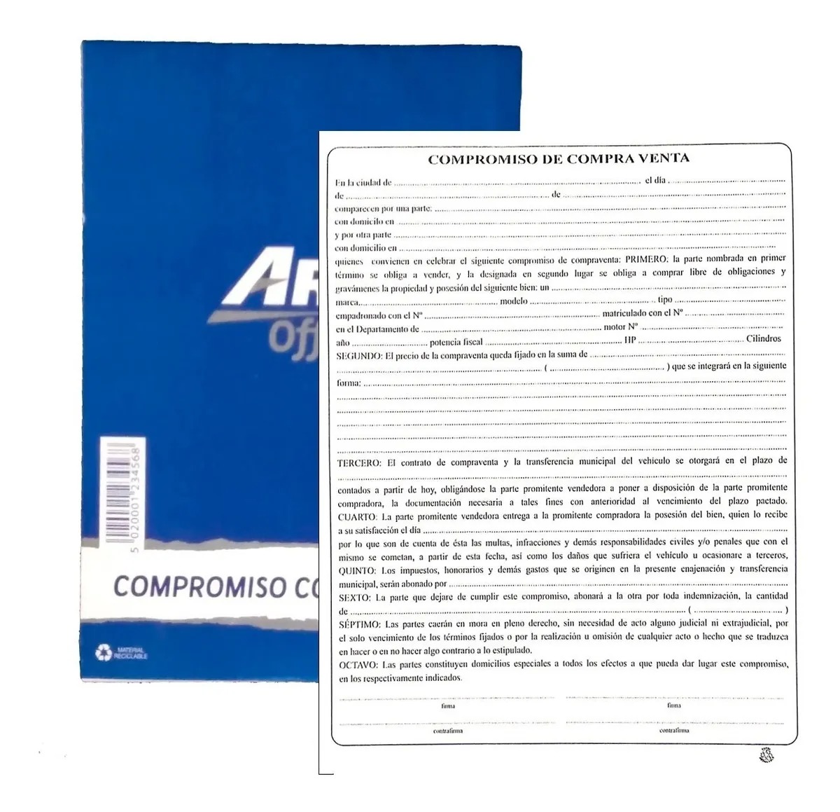 Compromiso Compra Venta Art Office X1