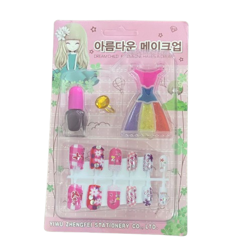 Kit de belleza para niñas brillo labial y uñas