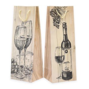 Bolsa de regalo botella rustica dali