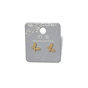 Caravana de Mariposa mini Acero Quirurgico Dorado