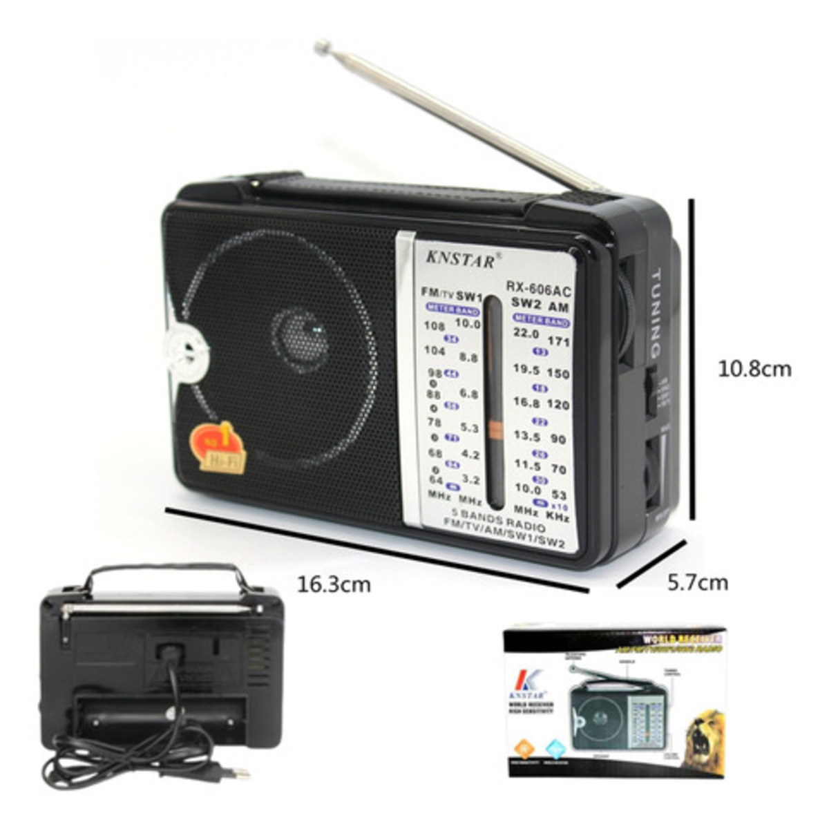 Radio Fm/Am Portatil 220v Knstar Rx-606ac - Imagen 2