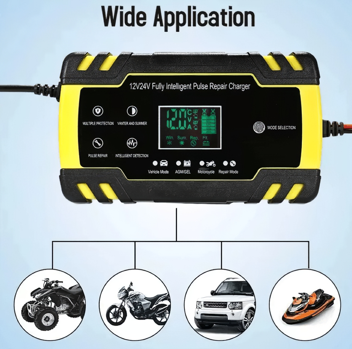 Cargador De Batería FOXSUR / 12V-8A / 24V-4A - Imagen 5