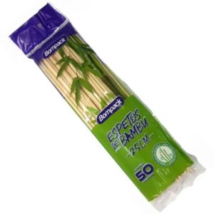 Palito Brochete Bompack de bambu 25cm x50