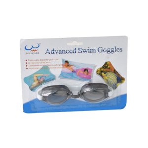 Lentes para natación con tapon de oidos negro