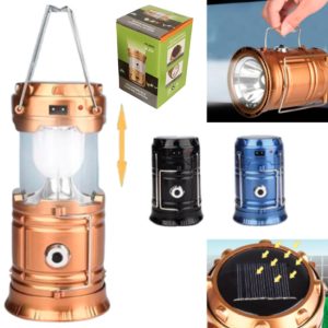 Farol Recargable Luz Led Carga Solar Y usb