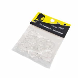Adorno para trenzas aros plateados o dorados