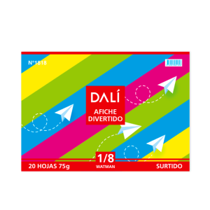 Block Papel Afiche Divertido 1/8w 20 hojas 75g surtido Dali