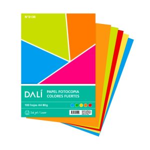 Papel fotocopia color Fuerte a4 100 hojas DL