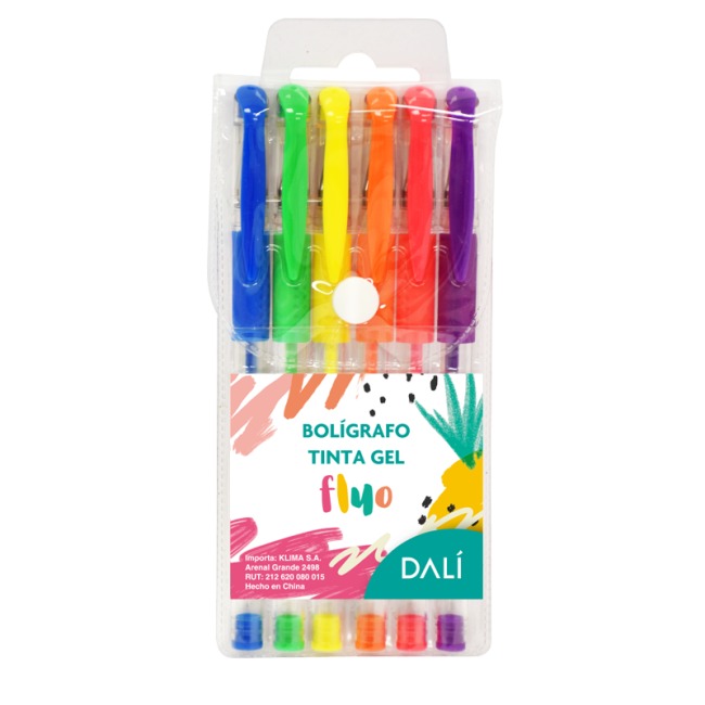 Boligrafo tinta gel dali x6 clasico/fluo - Imagen 2