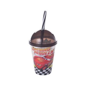 Vaso plastico con sorbito 280ml Disney