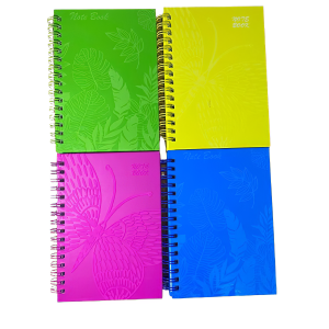 Libreta con espiral tapa dura 80H 14.8x10cm