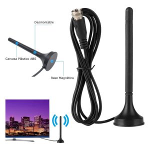 Antena Magnética Para Tv Digital Abierta HD Cable 1.5mt