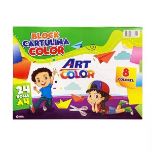 Block Cartulina Color 24 Hojas A4 Art Color
