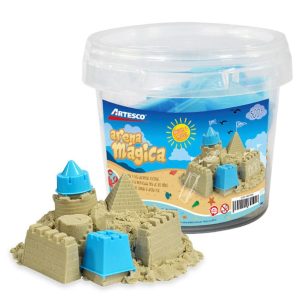 Balde arena magica 500gr artesco neutro + 6 moldes