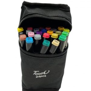 Marcadores touch x24 doble punta con estuche