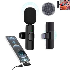 Micrófono Inalámbrico Solapero Para Celular Tipo-C