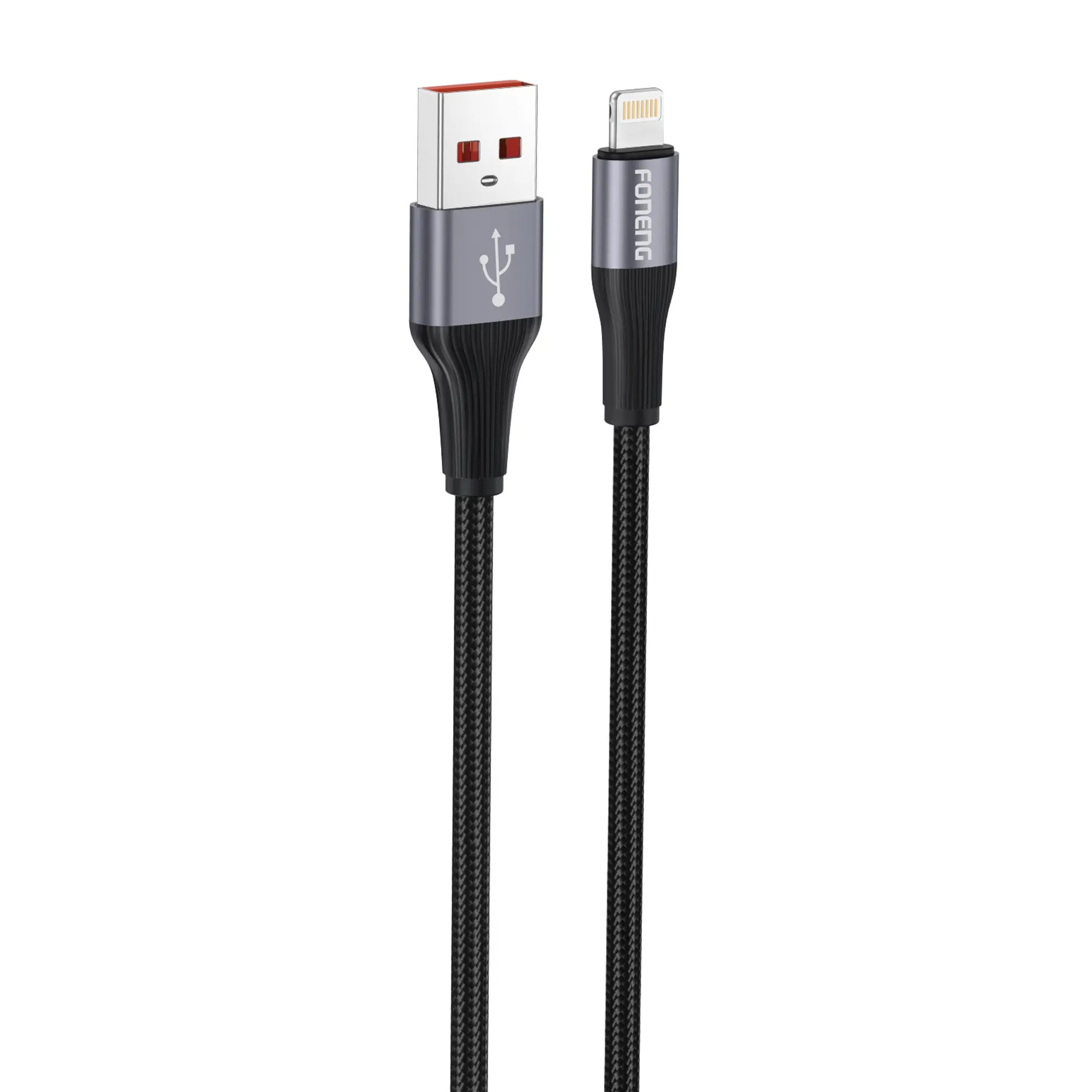 Cable Usb a Lightning 2.4A 1MT TRENZADO FONENG X112