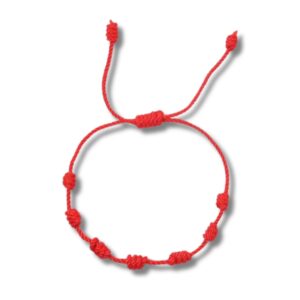 Pulsera 7 Nudos Contra La Envidia Buena Suerte Roja