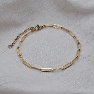 Pulsera dorada acero quirurgico basica
