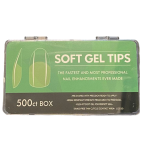 Tips Soft Gel almendra corta 500 unidades