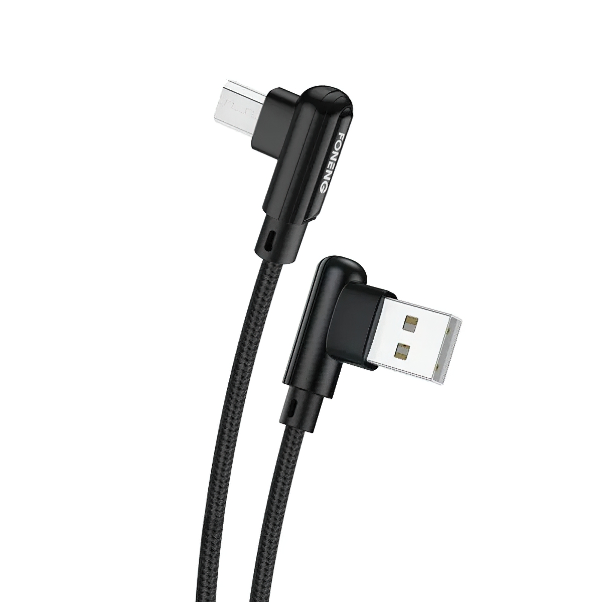 CABLE USB A MICRO USB 90° X70 3A 1MT TRENZADO FONENG