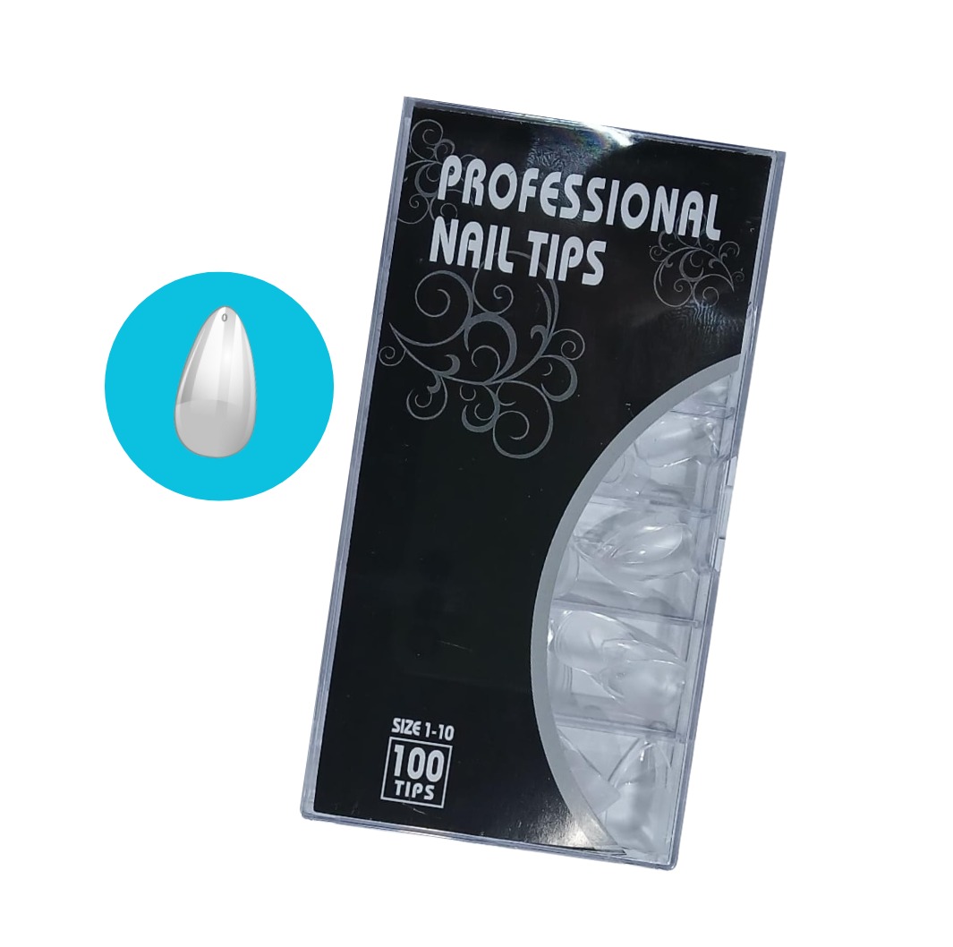 Tips soft gel 100 unidades almendra pre limadas