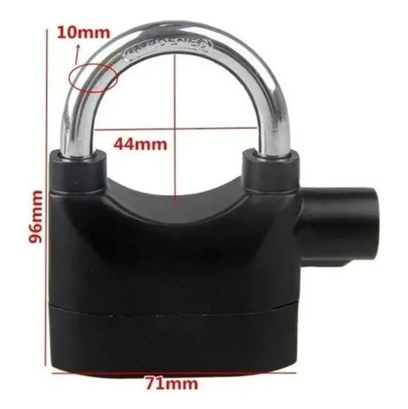 Candado De Seguridad Con Alarma Para Motos Y Bicicletas / 1 Batería De Repuesto - Imagen 2