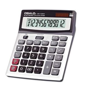Calculadora osalo desktop 12dig. 147x190x31mm metal