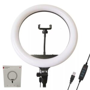 Aro Anillo De Luz Led 26cm / USB 5V / 15W / 120 LEDS / Con Soporte Flexible Para Celular