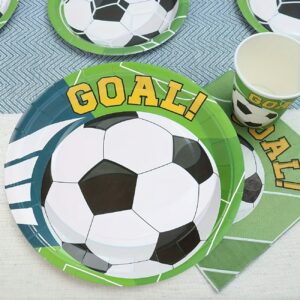 Plato descartable de carton futbol 10 unidades