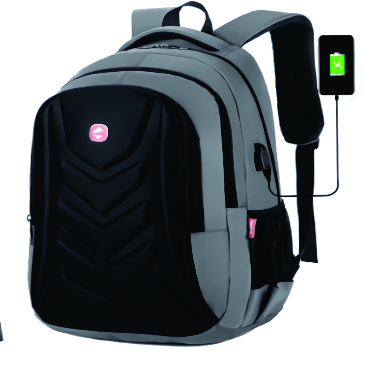 Mochila Anti Robo Con Goma Eva 45x30x20cm Con Puerto USB - Imagen 2
