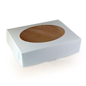 Caja Para Masas 1kg con Visor Blanca Cartulina 30x22x6.5
