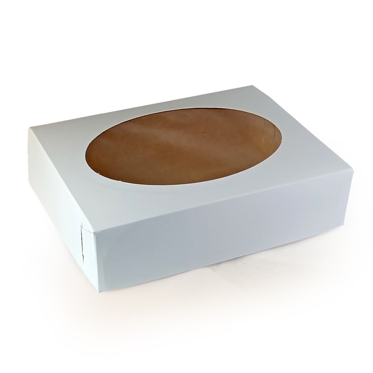 Caja Para Masas 1kg con Visor Blanca Cartulina 30x22x6.5