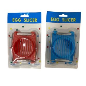 Corta huevos de plástico y acero inoxidable