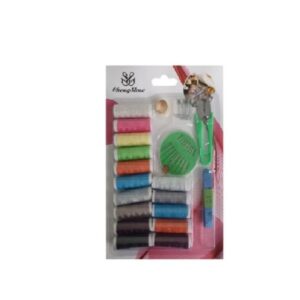 Set de costura 15 hilos colores surtidos y accesorios CHENG SHUA