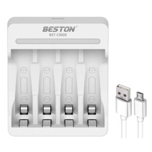 Cargador BESTON USB Para 4 Pilas 1.2V AA / AAA / CARGA RAPIDA C9009