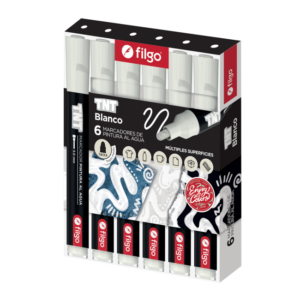Marcador de pintura al agua tnt blanco filgo
