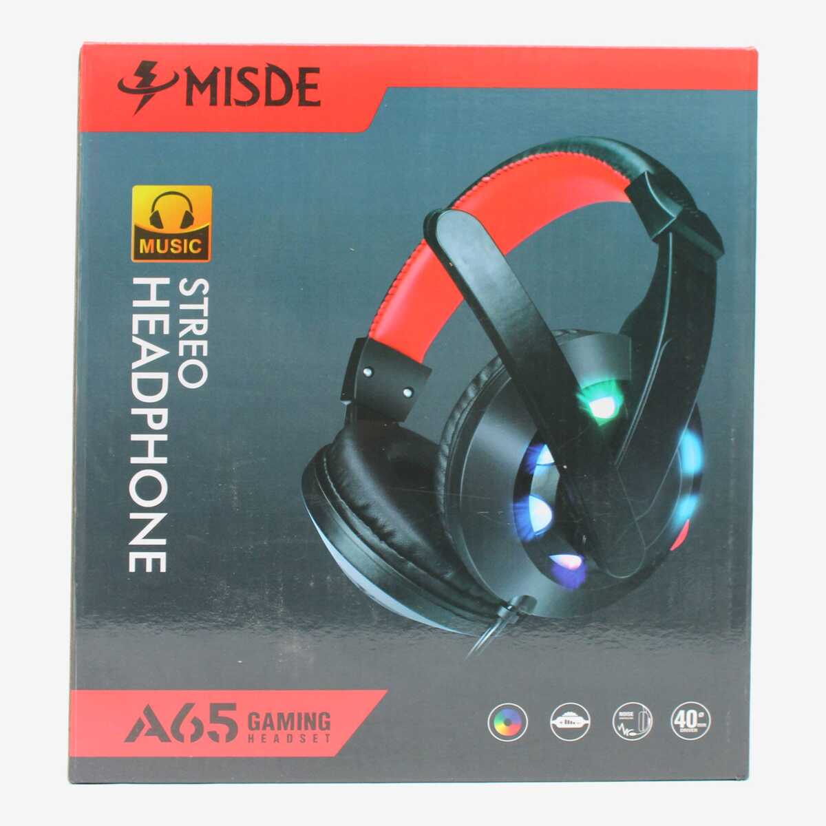 Auriculares Gamer MISDE A65 / Luces Led RGB / Micrófono / USB / 3.5mm / Con Control De Volumen - Imagen 5