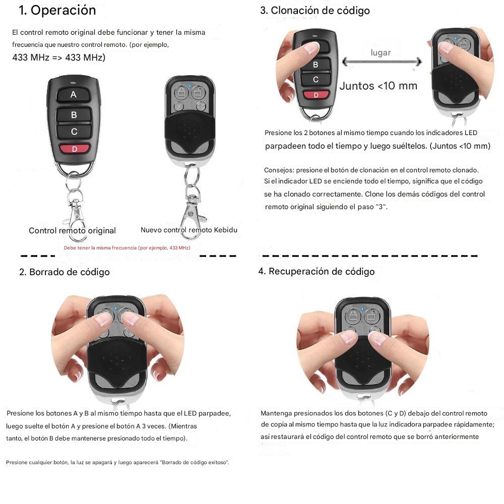 Control Remoto Clonador Para Portones Electricos 433mhz - Imagen 6