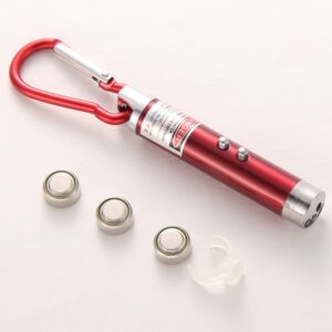Puntero Laser 3 En 1 Linterna Y Llavero Incluye Pilas