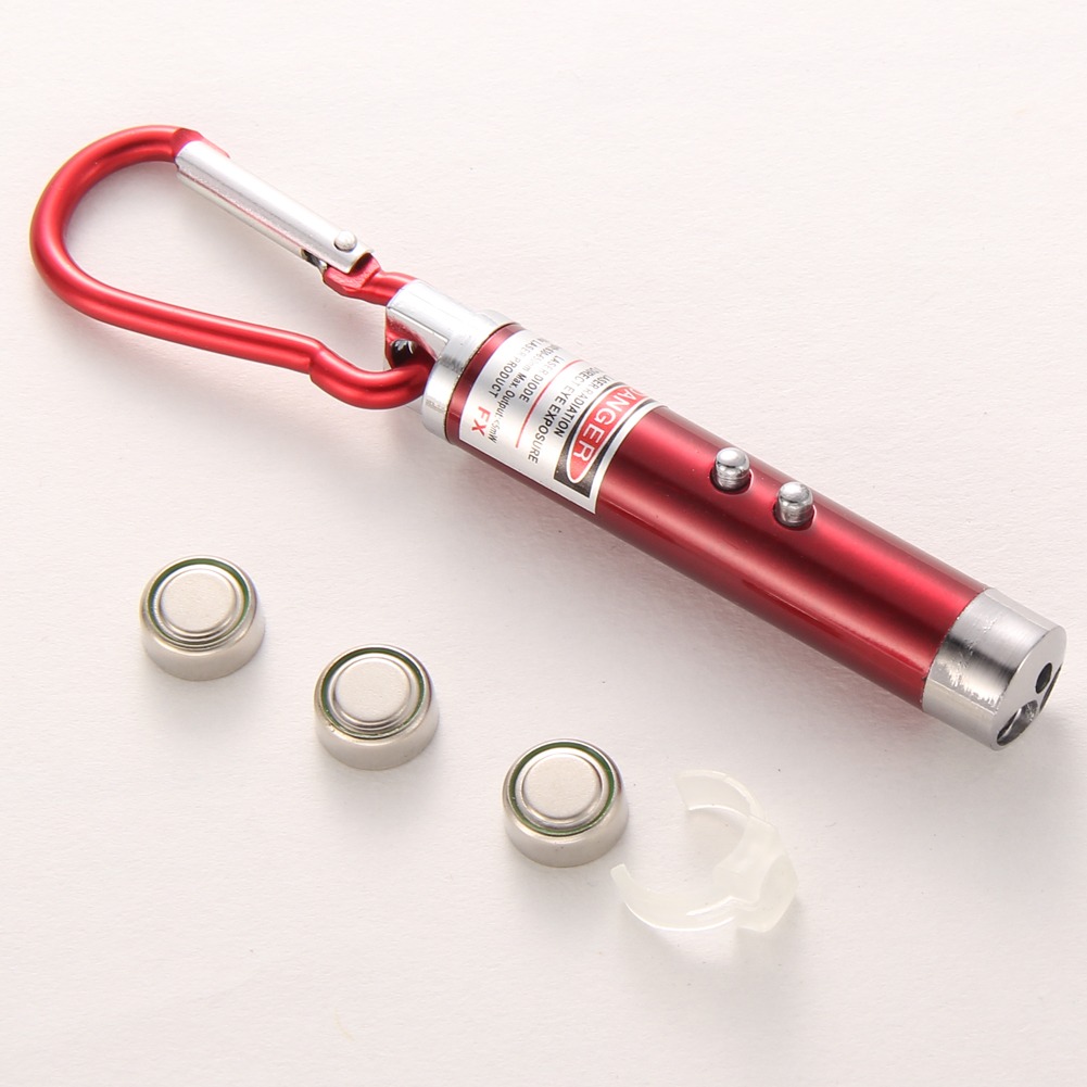 Puntero Laser 3 En 1 Linterna Y Llavero Incluye Pilas