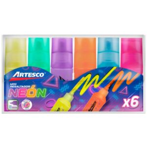 Resaltadores mini artesco neon x6