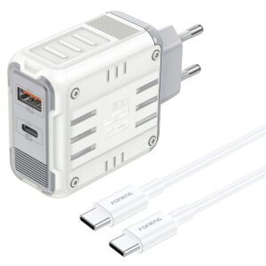 CARGADOR DE PARED TIPO-C/TIPO-C GaN30 65W 2USB-A+C FONENG