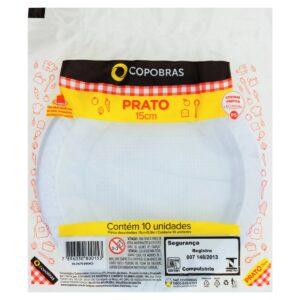 Plato Descartable 15cm Copobras x10