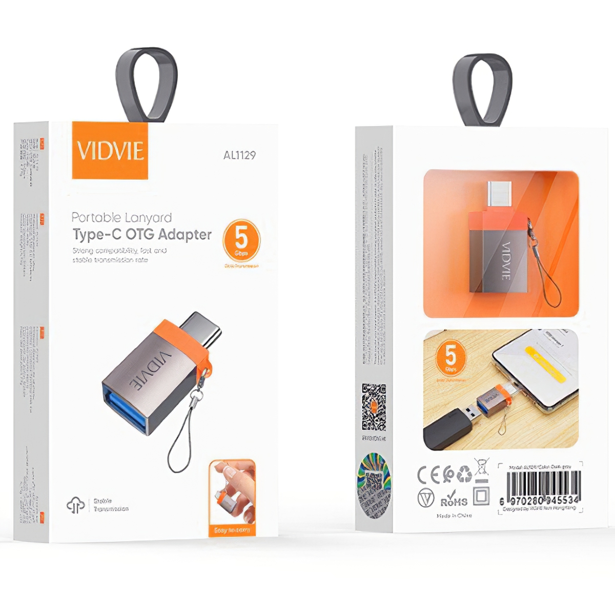 ADAPTADOR USB HEMBRA 3.0 A TIPO-C AL1129 VIDVIE - Imagen 2