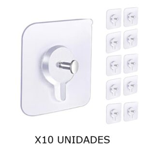 Soporte De Pared Sin Taladrar Tornillo Adhesivo x 10 Unidades